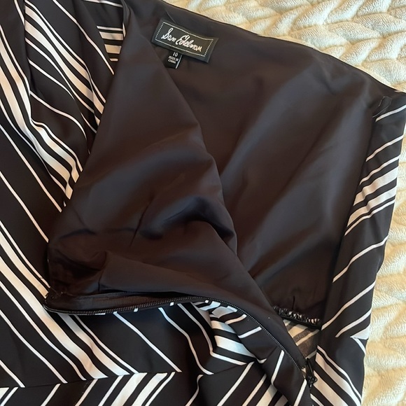 Sam Edelman Elegant Black and White Striped Dress size 10 - Picture 6 of 11